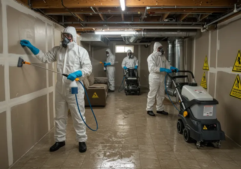 Basement Moisture Removal and Structural Drying process in Gray County, TX